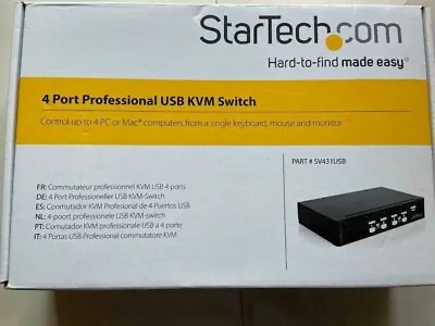 StarTech 4 Port Professional VGA USB KVM Switch With Hub • $89