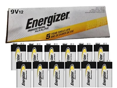 9volt 12 Industrial Alkaline Batteries (EN22 6LF22 6AM6)EXP 2028 • $20.99