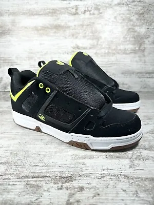 UNWORN Men’s DVS Gambol Black/Lime Green Nubuck SAMPLE Skate Shoes Sz 9 • $59