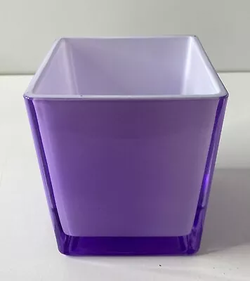 Teleflora Lavender Cube Square Vase Planter • $20