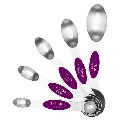 Magnetic Measuring Spoons Stainless Steel Great Quality Heavy Duty Teaspoons • $7.99