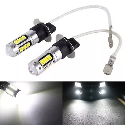 2Pcs H3 LED Fog Driving Light Bulbs Conversion Kit Super Bright DRL 6000K White • $7.49