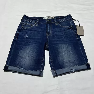 Stonefield Mid Rise Kirby Vintage Destroyed Fray Stretch Jean Shorts NWT $89.00 • $22.10