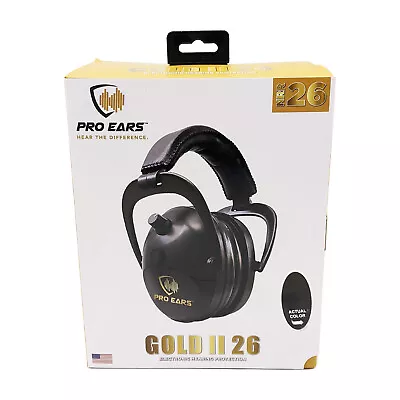 Pro Ears Gold II 26 Electronic Hearing Protection | PEG2SMB | Black • $149.94