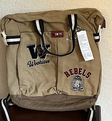 Disney Parks Star Wars Messenger Backpack Wookies Chewbacca R2-D2 Rebels -NWT • $29.90