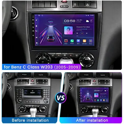 For Mercedes Benz Class W203 W209 Android 13 Radio Car Stereo Navi GPS CarPlay • $134.92