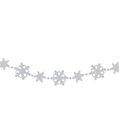 Northlight 8' White Snowflake Beaded Christmas Garland • $11.49