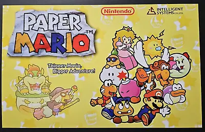 Paper Mario Nintendo 64 N64 2001 Game Wall Art Print Poster - Glossy • $17.95
