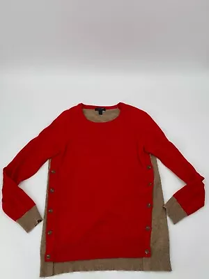 J Crew Block Elbow Patch Wool Rabbit Hair Sweater Color Block Women Size Small • $37