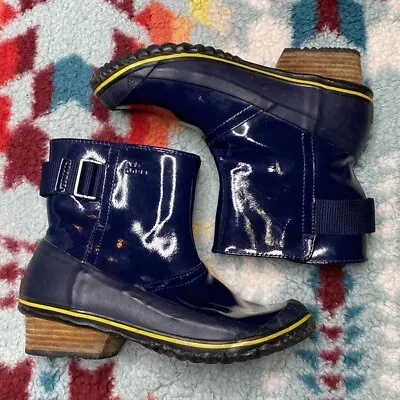 Sorel Slimboot Glow Ankle Rain Boots 7 Navy • $44.10