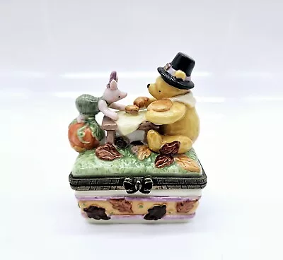 Midwest Of Cannon Falls Disney Winnie The Pooh Thanksgiving Trinket Box Ceramic  • $39.95