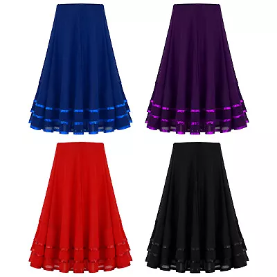 Kids Girls Ballet Character Swing Skirt Liturgical Full Long Circle Dance Skirts • $7.43