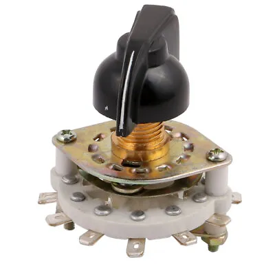 KCZ 1 Pole 6 Position 7 Terminal Band Channel Rotary Switch Selector With Cap • $8.03