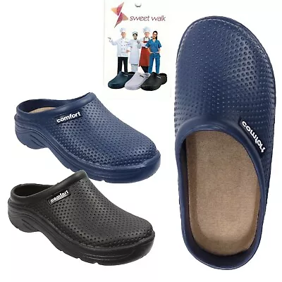 £10.99 • Buy Mens Womens Comfort Garden Work Hospital Soft Insole Beach Mules Clogs Shoes