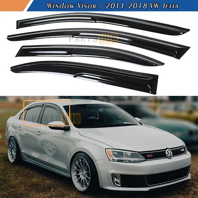 For 2011-2018 VW Jetta MK6 JDM 3D Wavy Mugen Style Window Visors Rain Guards • $33.99