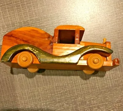 1930s Handmade Brown Classic Wood Truck Car Vintage Collectible 5 1/2 X 2 1/2  • $35.58