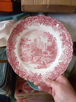 Vintage Red/pink Derbyshire Haddon Hall J.&G. Meakin Romantic England 10  Plate • $15