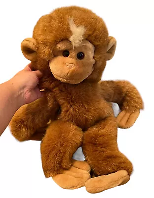 Gund Brown MONKEY Chimp Puppet 22” Full Body Plush Vintage Stuffed Animal Large • $68