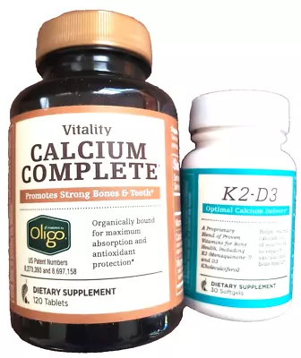 Melaleuca Bone Health Pack Vitality Calcium Complete And K2-D3 • $52.90