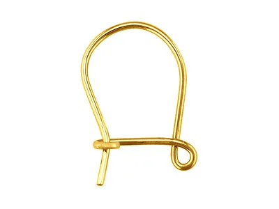 Gold Ear Wires 9ct Yellow Safety Hook Wires Continental Lever Backs /  Earring • £27.08