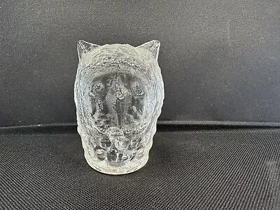 Vintage MID CENTURY PUKEBERG SWEDEN ART GLASS OWL Figurine Paperweight 8.5cm • $26