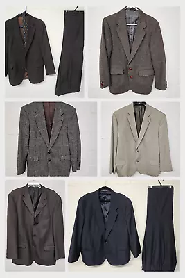 Men's Suits Blazers Sportscoat Lot Bundle Vintage Whitehead Andhurst Jordache • $135.36