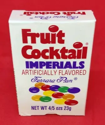 Vintage Fruit Cocktail Imperials Box Ferrara Pan Candy 1980s Say No To Drugs • $24.99