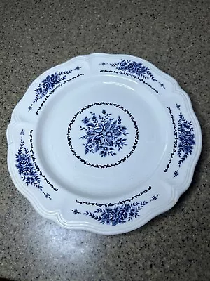 MAYHILL Federalist Ironstone - 4 Dinner Plates Blue Floral Scalloped • $40