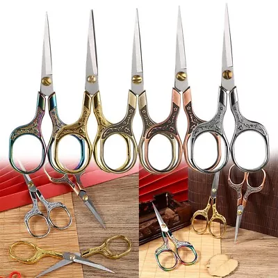 Antique Copper Vintage Scissors For Professional For Sewing And Embroidery • $17.25