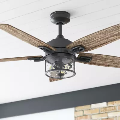 Outdoor 52  Ceiling Fan + Remote Nautical Light Elegant Modern Cabin Farmhouse • $399.99