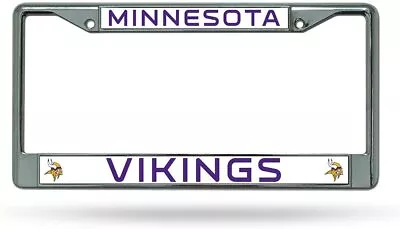 Minnesota Vikings Premium Metal License Plate Frame Chrome Tag Cover 12x6 Inch • $16.79