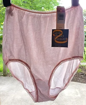 Vintage NWT Warner's Perfect Measure Brief Granny Panties Pink Cotton 55180 Sz 8 • $24.95