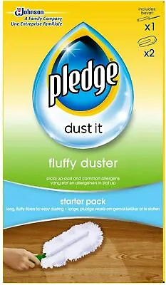 £6.97 • Buy Pledge Fluffy Duster Starter Pack 1 Handle And 2 Dusters Fast Delivery Brand New