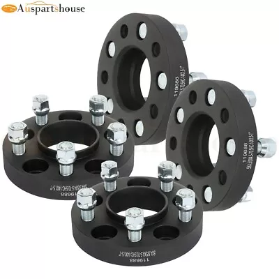 (4) Pcs For Ford Mustang 1  25mm Thick 5x4.5 14x1.5 Studs Wheel Spacers Black • $60.23