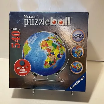 Ravensburger Metallic 540 Piece Earth Puzzleball 3D Complete • $9.99