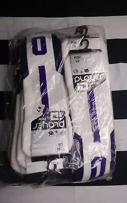 $9.99 • Buy Player ID By TCK Soccer Socks Purple/White #0 - 12 Single Sz L - NEW SEALED