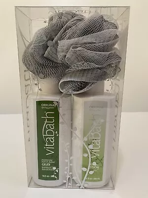 Vitabath Original Spring Green Everyday Gift Set Bath Shower Gelee Lotion Sponge • $20