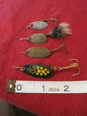 Vintage Fishing Spinning Lures Lot Of 4 Mepps Black Fury Aglia & CP Swing • $7.20