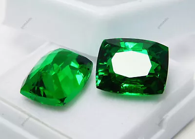 Natural Tsavorite Garnet Cushion Cut Green 21 Ct Certified Loose Gemstone • $41.29