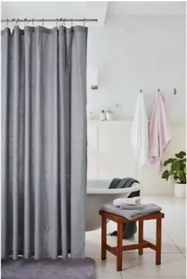 Nestwell Shower Curtain Stall 54  X 80  Solid Hemp Quiet Shade Grey Clean Modern • $29.75