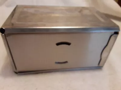 Vintage Stainless Steel Napkin Dispenser Holder Diamond Diner Cafe Restaurant • $20.44