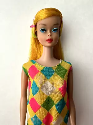 Vintage Color Magic Barbie Doll High Color Blonde W/ Swimsuit Turban Shoes Clip • $975