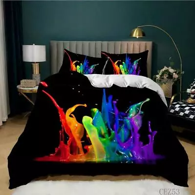 2/3Pcs Bed Set Painted Graffiti Donna Quilt Duvet Cover Single Double Queen Size • $57.20