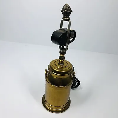 L & L WMC Vintage Table Desk Lamp Brass Bronze Milk Jug Double Leviton (SH) • $14.99
