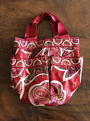 Vera Bradley ROSY POSIES SHOWER CADDY Mesh Tote Bag College Dorm Travel Vinyl • $38.50