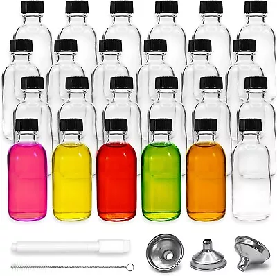 £19.99 • Buy 24pack 60ml Ginger Glass Mini Shot Bottles Wedding Favour Parties Liquor Storage