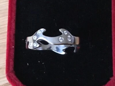 £950 • Buy Georg Jensen Fusion Centre Ring - 18k  ( 750 ) White Gold With Diamonds Size 58