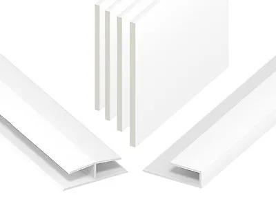 Soffit Utility Flat Boards Skirting UPVC White Plastic Reveal Liner And Trims • £3.45