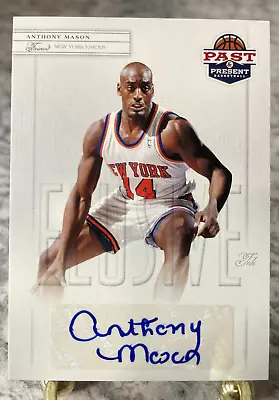 2012 Panini Past & Present ANTHONY MASON Autograph Elusive Ink Auto KNICKS #AM • $14.99