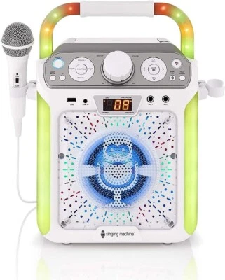 £62.99 • Buy Singing Machine Groove Karaoke Machine With Mike & Led Lights White NEW & BOXED
